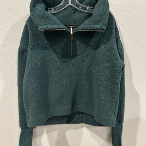 Free People Green Fleece Jacket